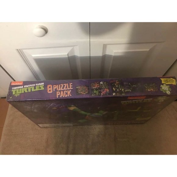 New Teenage Mutant Ninja Turtles 8 Puzzle Pack Nickelodeon Large Box Sealed - Picture 2 of 4